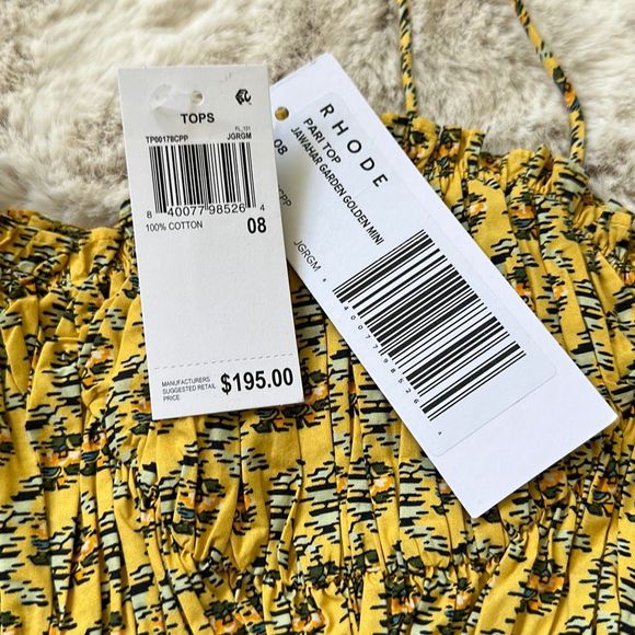 Rhode Pari Cropped Top Jawahar Garden Golden Size 8 - Picture 7 of 10